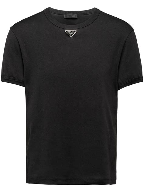 prada black t shirt red stripe|prada t shirt men's sale.